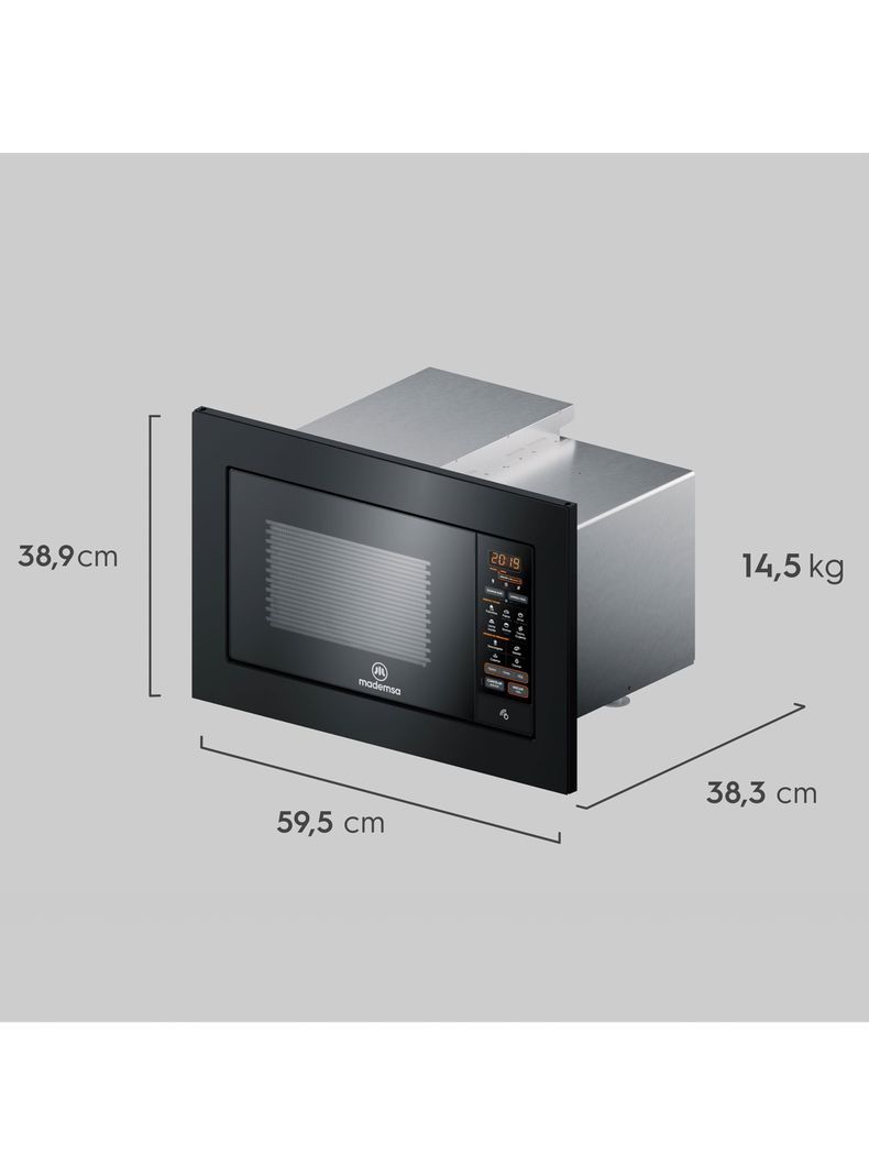 Microondas Empotrable Mademsa 27 Litros Digital MM32EN Negro-1