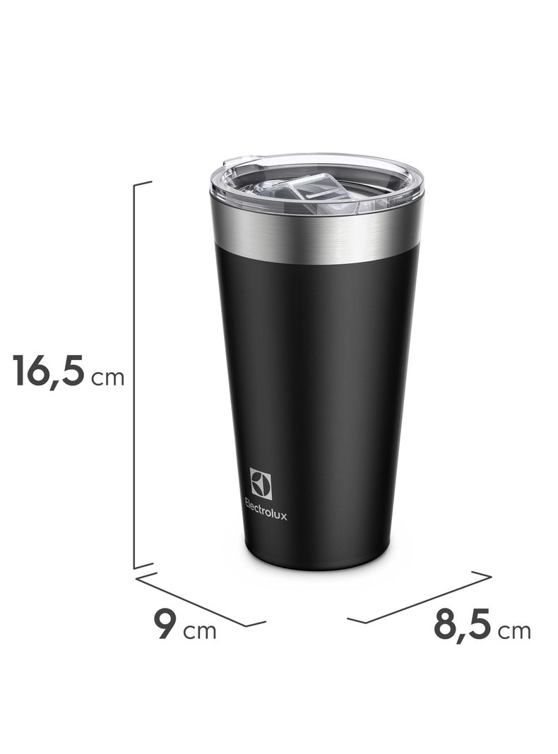 Vaso Térmico Electrolux 560 ml con Tapa Sense Negro-1