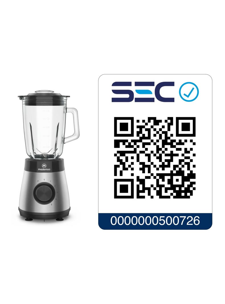 Licuadora Mademsa 1,5L con 5 velocidades 500W MBL50-7
