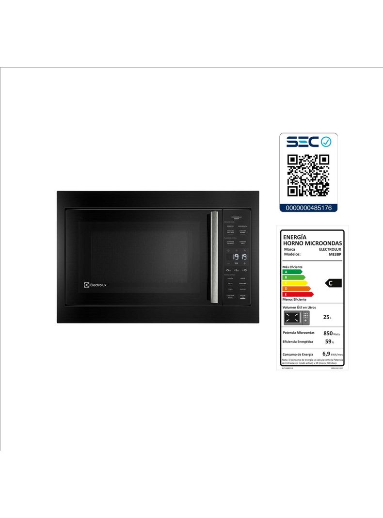 Microondas Empotrable 32 Litros Digital Grill ME3EP Negro-7