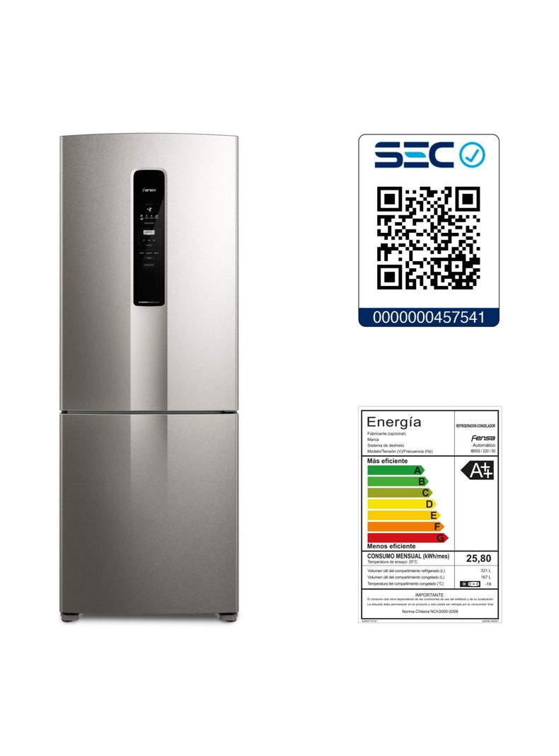 Refrigerador 488L No Frost Bottom Freezer Inverter IB55S-7