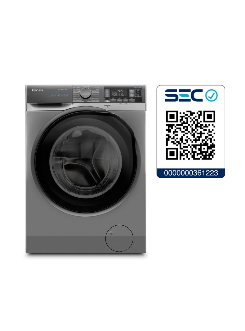 Lavadora Secadora Fensa 11Kg Lavado Inteligente 11WD Gris-6