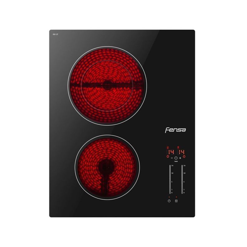 Encimera Eléctrica 2 Platos Fensa Vitrocerámica FEV 2T-2