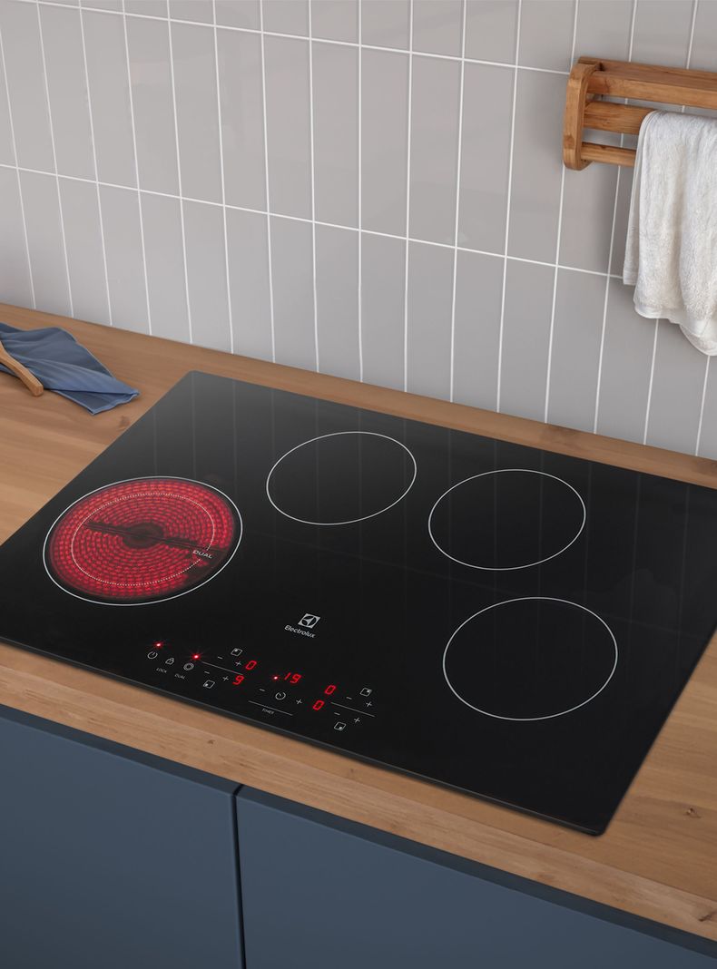 Encimera Eléctrica 4 Platos Vitrocerámica Panel Touch VE7DT-3