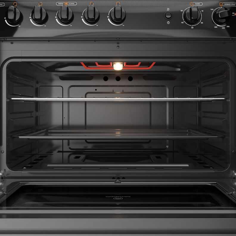 Cocina a Gas 5 Platos Mademsa Triple Llama M 940 T Negra-4