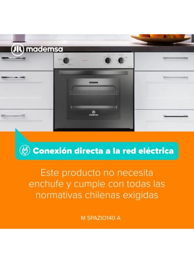 Horno Empotrable Eléctrico 66L Timer M Spazio 140A Negro-5