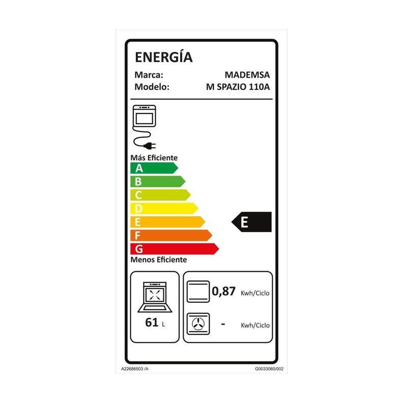 Horno Empotrable Eléctrico 66L Timer M Spazio 140A Negro-7