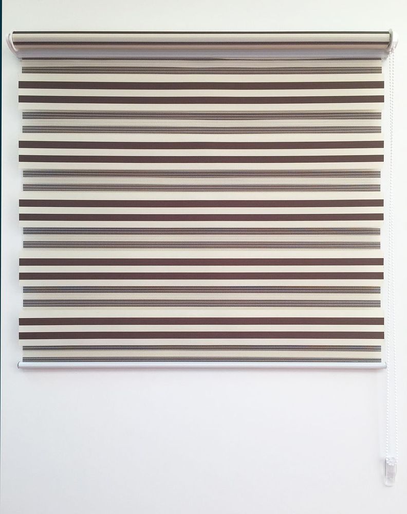 Cortina Roller DUO Basic Bic Beige-Café 140x180 cm-1