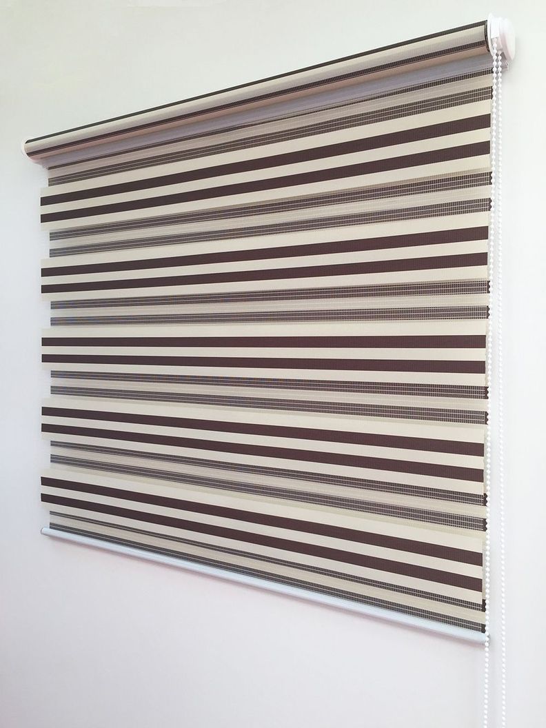 Cortina Roller DUO Basic Bic Beige-Café 140x180 cm-2