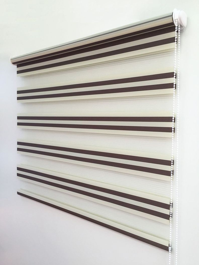Cortina Roller DUO Basic Bic Beige-Café 140x180 cm-4