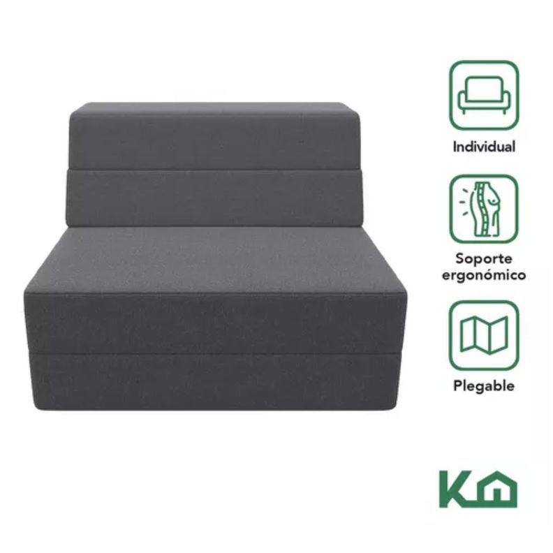 Sofa Cama Sillon Plegable Individual 2 En 1 Multifuncional-1