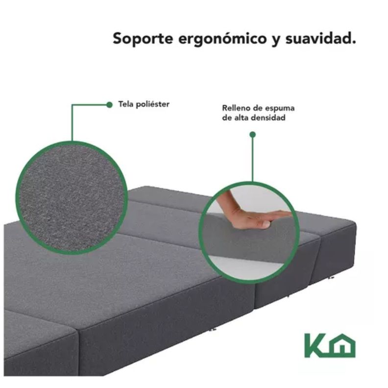 Sofa Cama Sillon Plegable Individual 2 En 1 Multifuncional-3