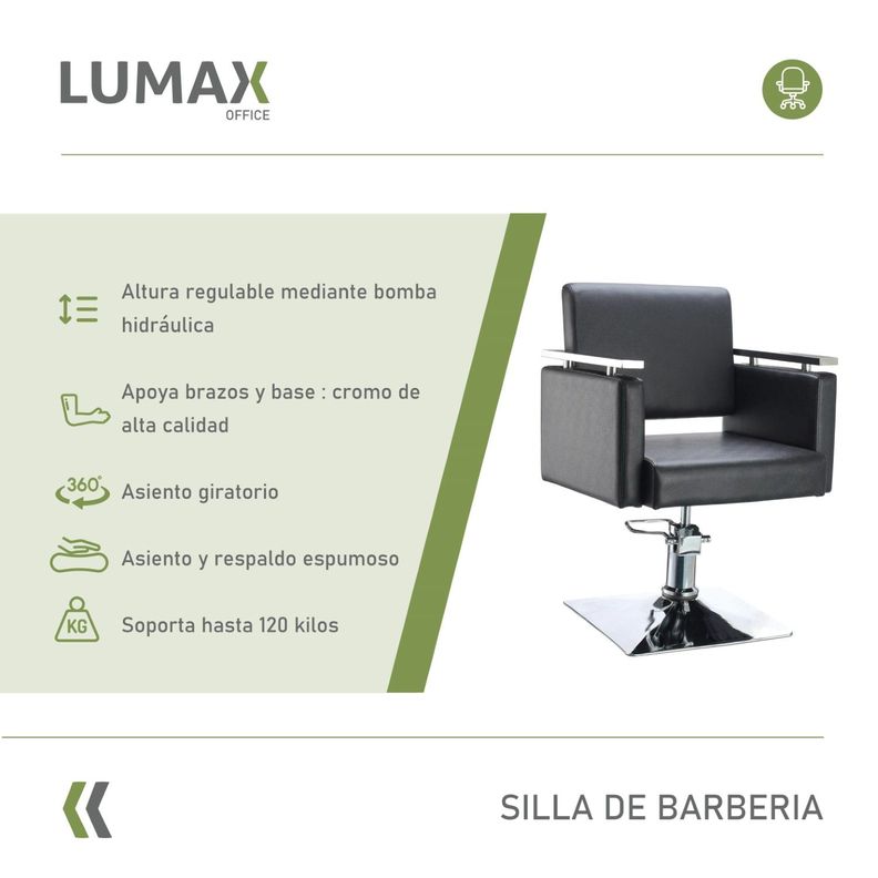 Silla Sillon De Barberia Hidraulico Estetica Salon Giratorio-1