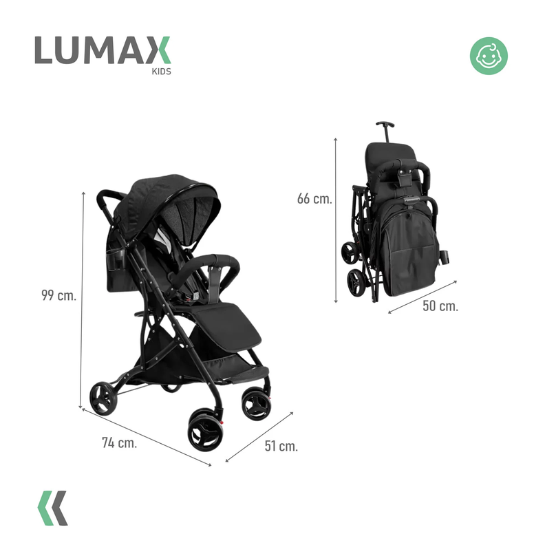 Coche Plegable Premium Kids Paragüita 3 posiciones-2