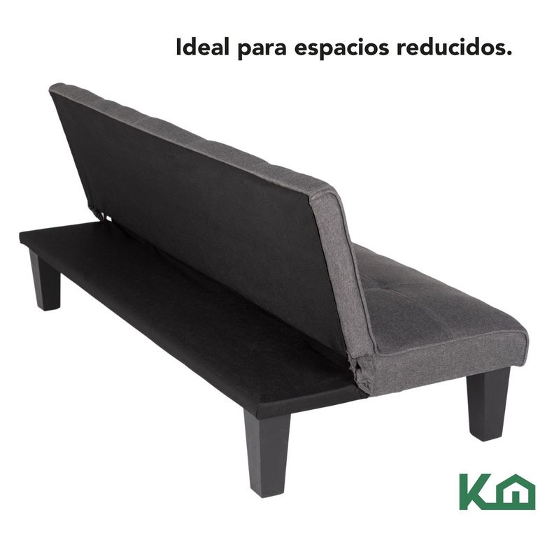 Futon Sofa Cama Contemporaneo KingsHouse Gris-5