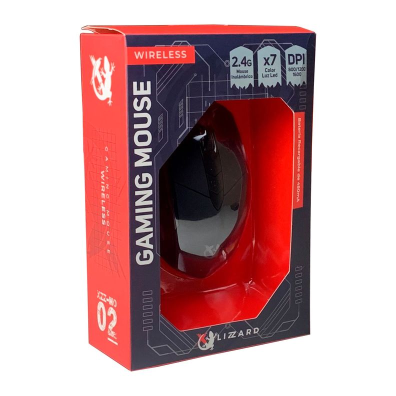 Mouse Gamer Inalambrico X-Lizzard DPI Variable Luces LED-1