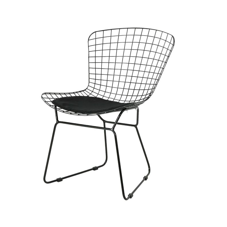 Silla de Comedor Living Alambre Cardy Negra-0
