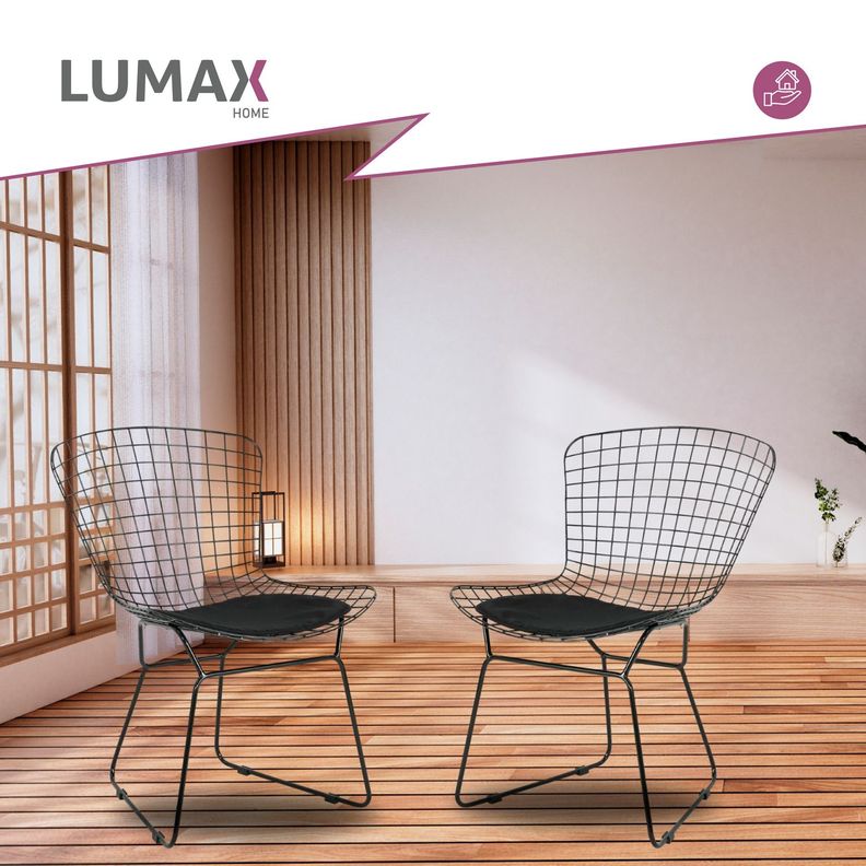 Silla de Comedor Living Alambre Cardy Negra-3