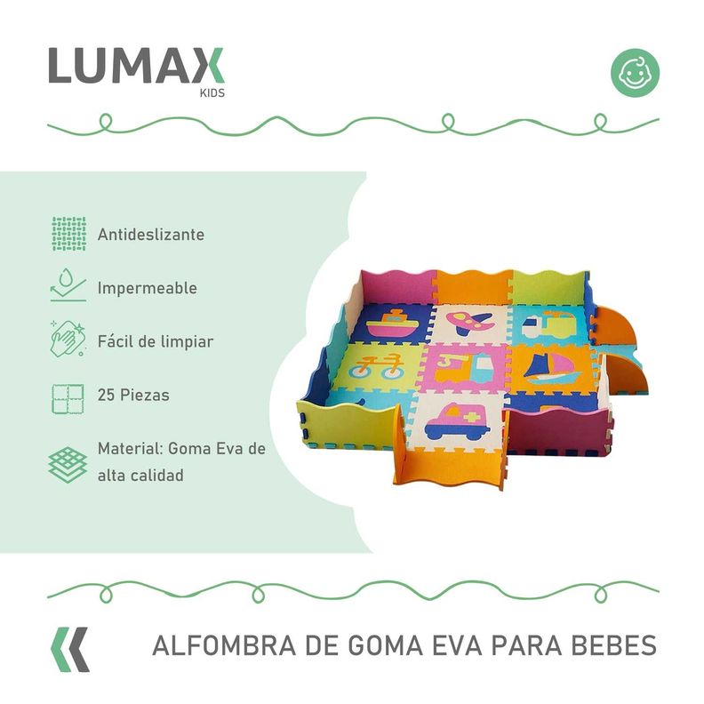 Piso Alfombra Goma Eva Con Bordes Corral Bebes-1