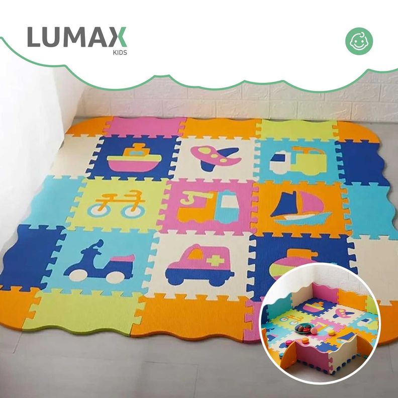Piso Alfombra Goma Eva Con Bordes Corral Bebes-3