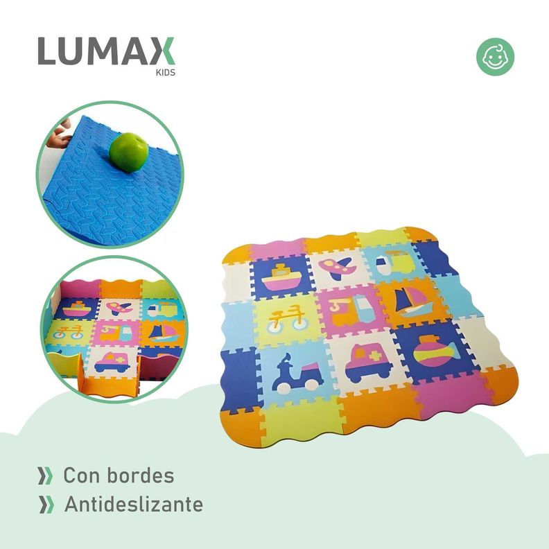 Piso Alfombra Goma Eva Con Bordes Corral Bebes-5