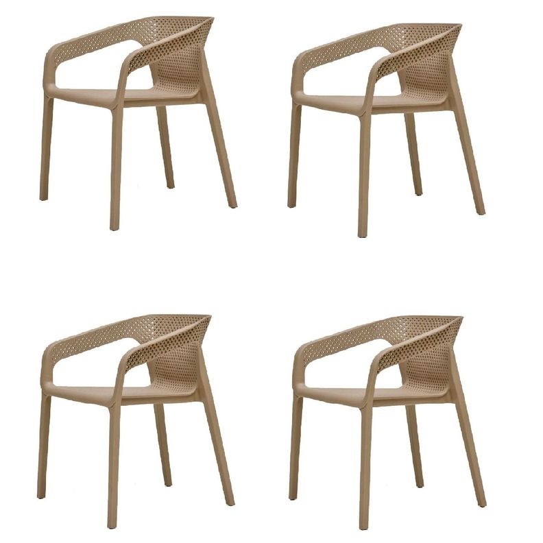 Sillon de Jardin pack x 4  Ergonomico Fibra de Vidrio-0