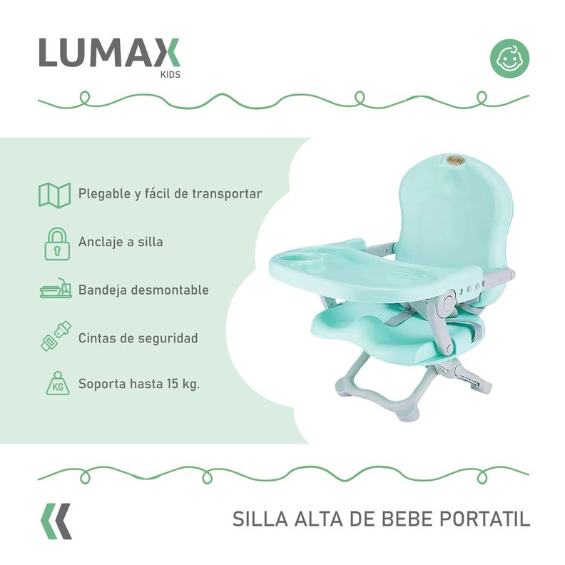 Silla Alta Bebe Portatil Plegable Asiento Con Charola-1