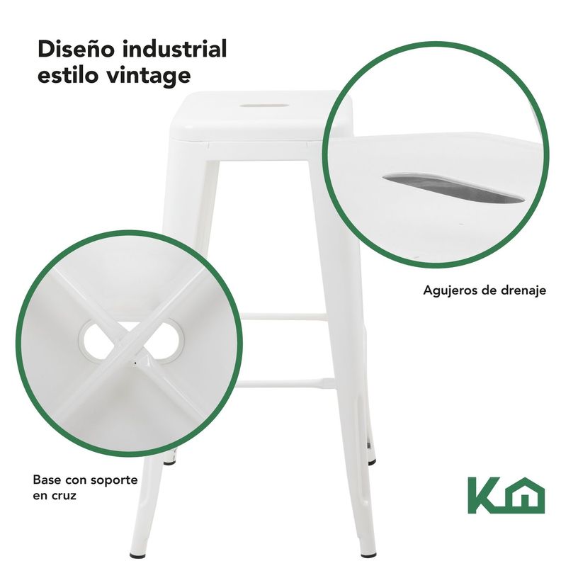 Piso Bar Silla Tolix Metalica Colores Hogar-2