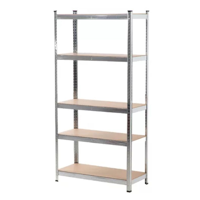 Estante Organizador 5 Niveles Madera 180x90cm Gris-1