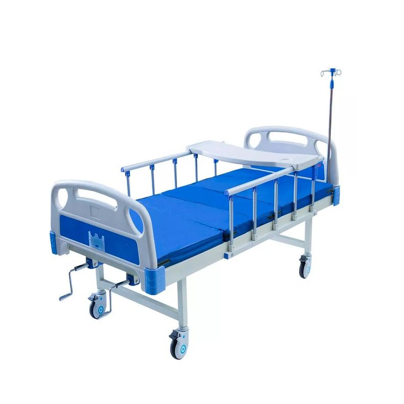 Catre Clinico Manual + Porta Suero + Colchon-0