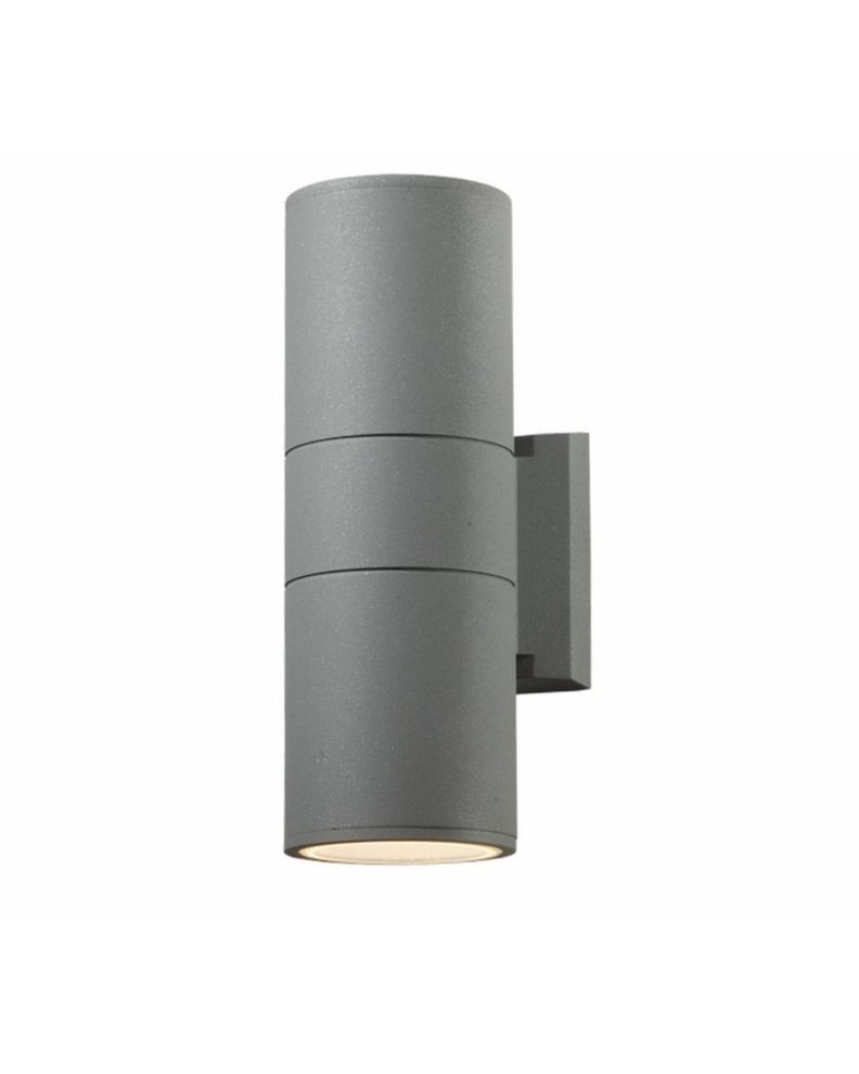 Aplique De Pared Exterior Doble E27 Stafford 26cm Gris