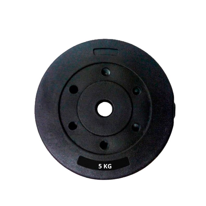 Disco Cementado Para Barra Mancuernas O Banco 5kg-0