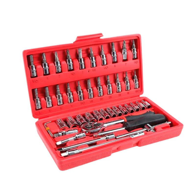 Caja de Herramientas Lumax de 64 Piezas Dados y Puntas-0