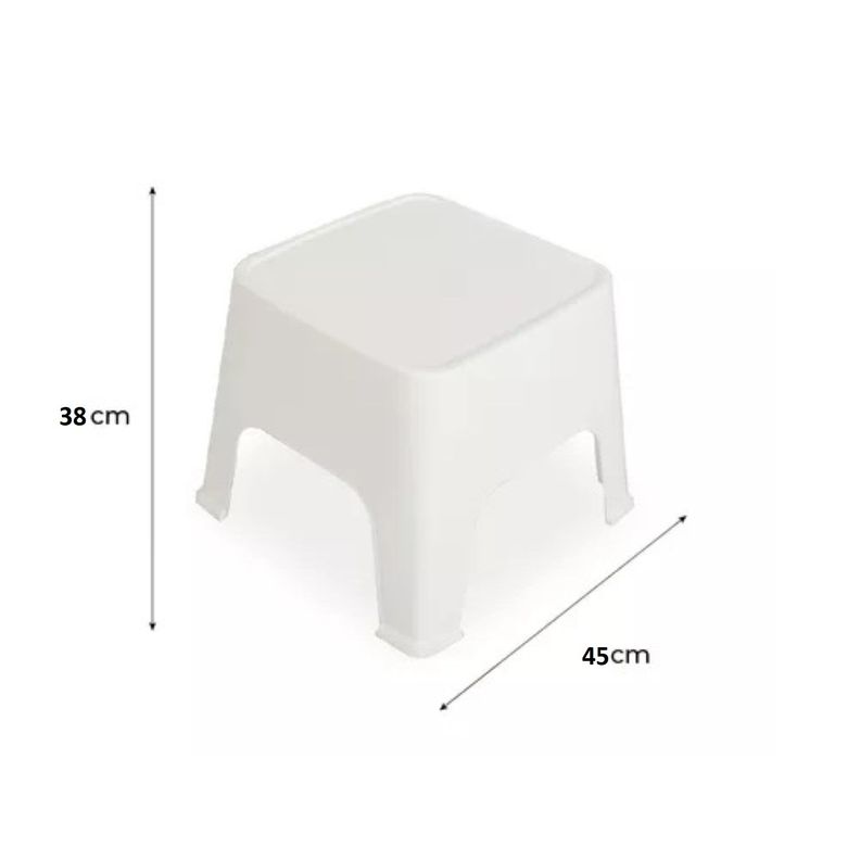 Mesa Banco Auxiliar Pvc Sunset Exterior Blanca-1