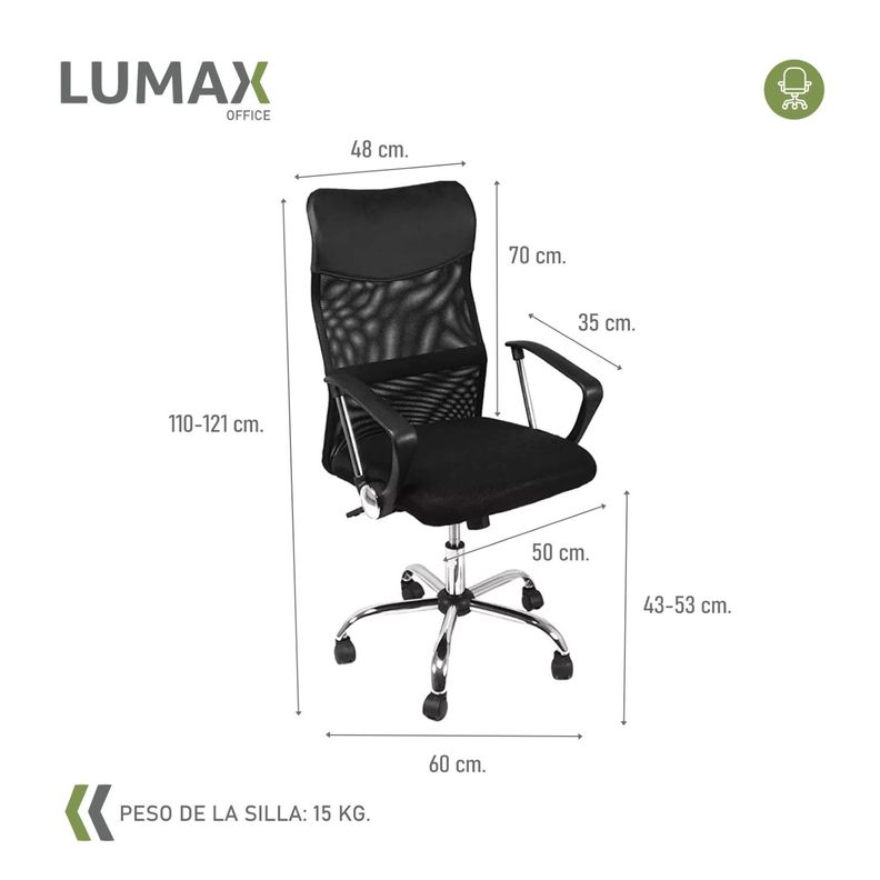 Silla de Oficina High Mesh Escritorio Respaldo Alto-2