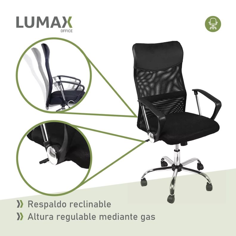 Silla de Oficina High Mesh Escritorio Respaldo Alto-4