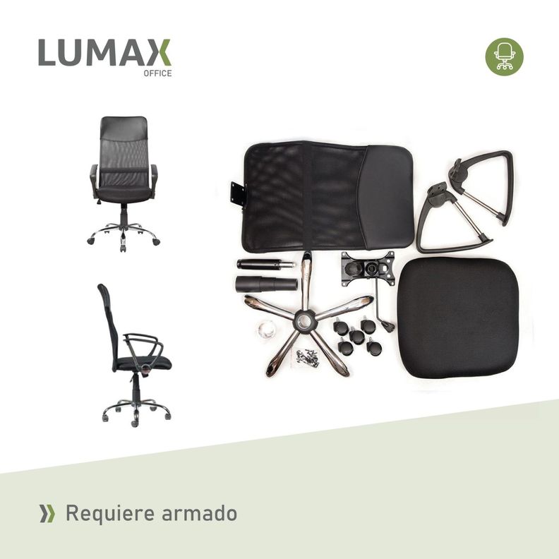 Silla de Oficina High Mesh Escritorio Respaldo Alto-6