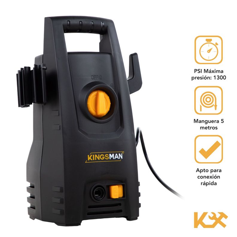 Hidrolavadora Electrica Portatil 1300 Psi 1200w + Accesorios-2