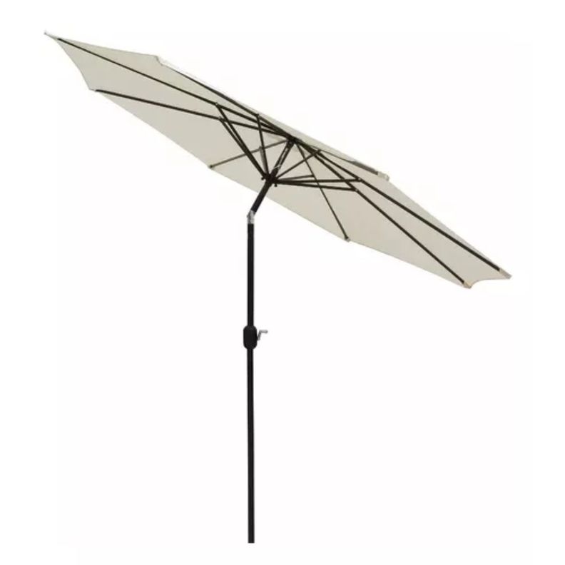 Quitasol Plegable Altura Ajustable Playa Uv Beige-0