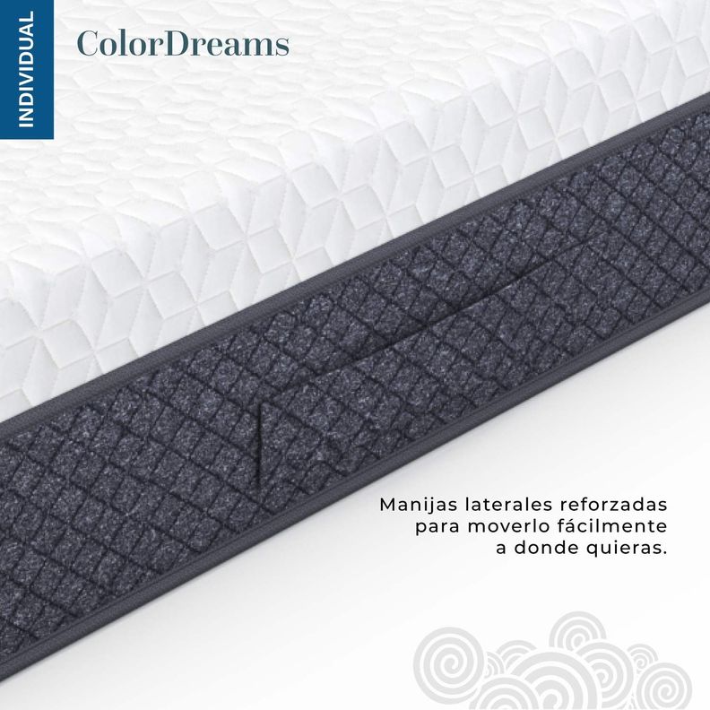 Colchon 1 Plaza Espuma ColorDreams 190x90x23cm-4