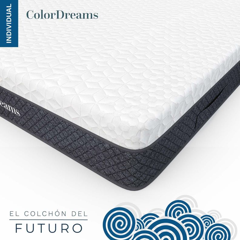 Colchon 1 Plaza Espuma ColorDreams 190x90x23cm-7