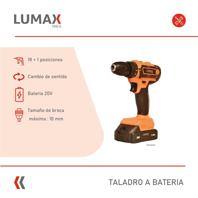 Taladro Atornillador Bateria 20v-1