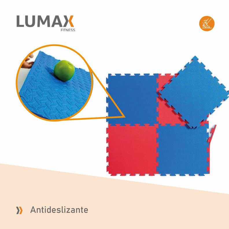 Set 10 Tatami Goma Eva 100x100x2cm Azul Y Rosa-5
