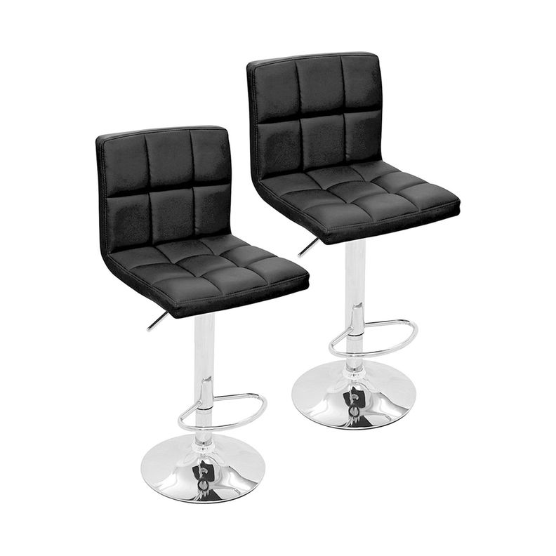 Pack 2 Piso Bar Sillon Taburete Odo Negro Muebles MeTinca-0