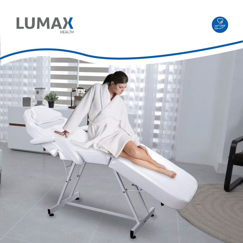 Camilla Reclinable Para Masajes Depilacion y Tatuajes Blanca-3
