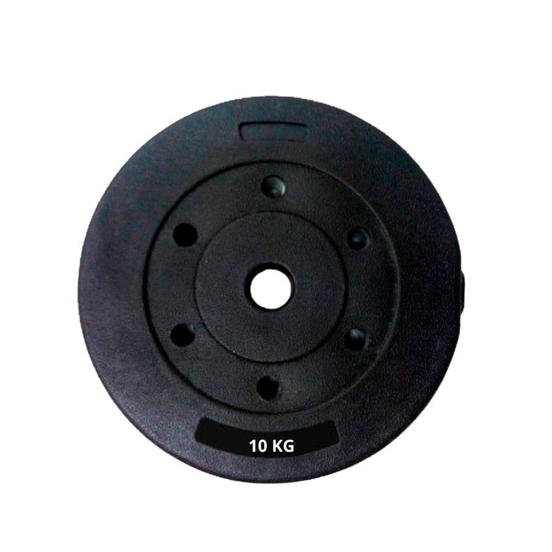 Disco Cementado Para Barra Mancuernas O Banco 10kg-0