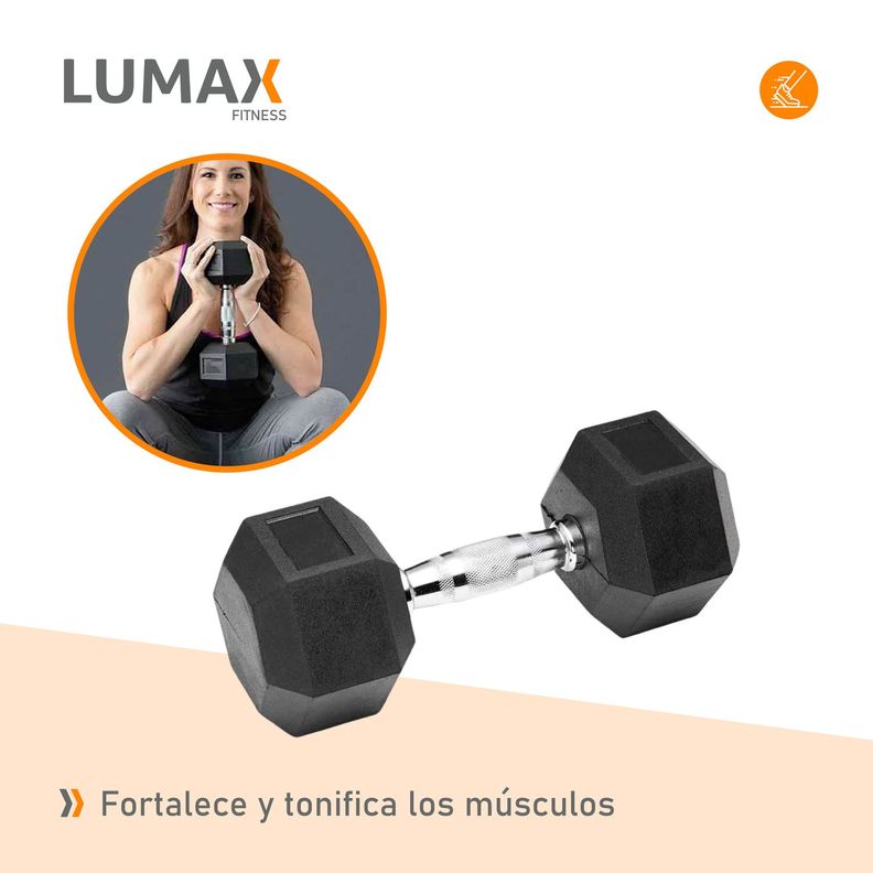 Set Par de Mancuernas Hexagonal 7.5 Kg por Unidad - Fitness-6