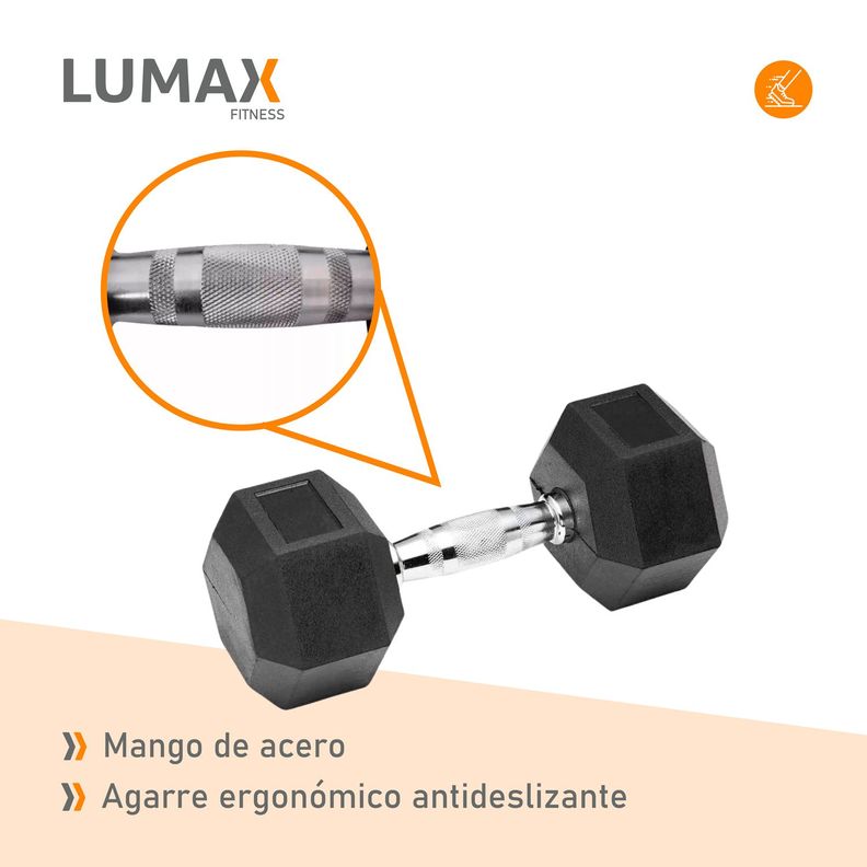 Set Par de Mancuernas Hexagonal 7.5 Kg por Unidad - Fitness-7