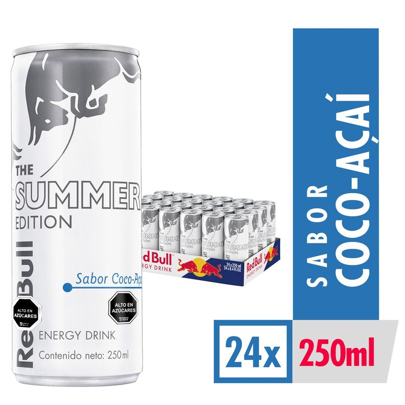 Bebida Energetica Red Bull Summer Edition 24 Latas De 250ml-7