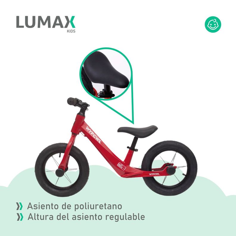 Bicicleta Sin Pedales Aprendizaje Niños Patacleta Roja-6